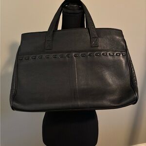 Black Leather Laptop‎ Bag